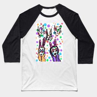 Bunny star girls Baseball T-Shirt